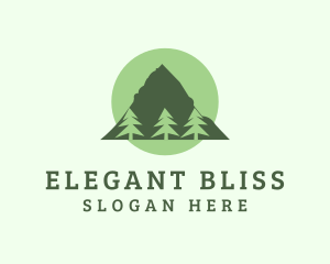 Pine Tree Forest Mountain Logo