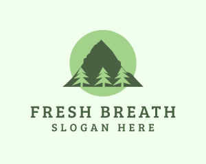 Pine Tree Forest Mountain logo design