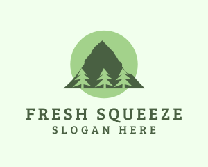 Pine Tree Forest Mountain logo design