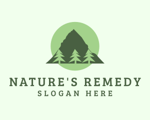 Pine Tree Forest Mountain logo design