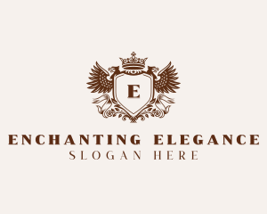 Classic Elegant Eagle Crest logo design