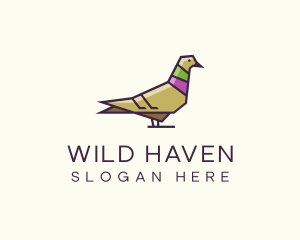 Wild Dove Bird  logo design