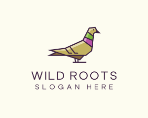 Wild Dove Bird  logo design