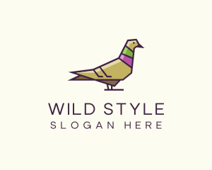 Wild Dove Bird  logo design