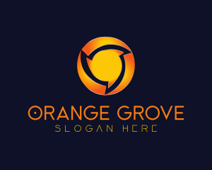 Orange Round Rotor logo design