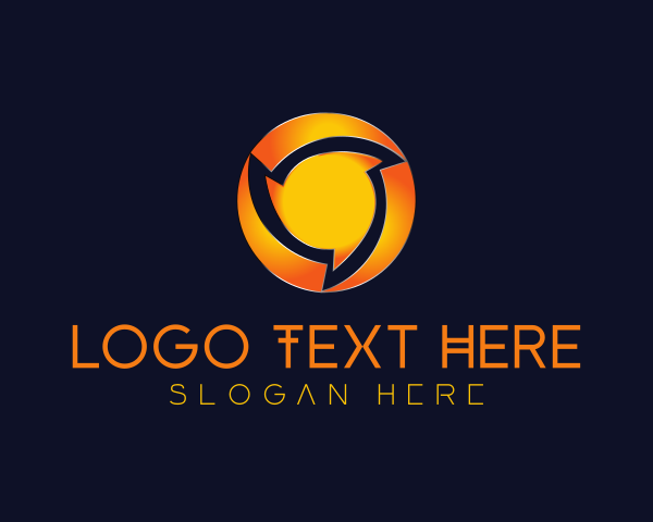 Orange Circle logo example 4