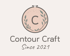 Leaf Embroidery Craft logo design