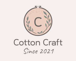 Leaf Embroidery Craft logo design