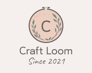 Leaf Embroidery Craft logo design