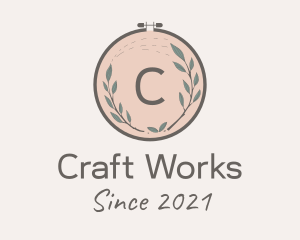 Leaf Embroidery Craft logo design