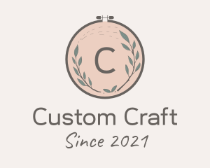 Leaf Embroidery Craft logo design