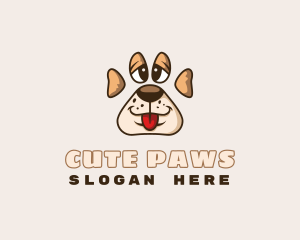 Puppy Pet Paw logo design