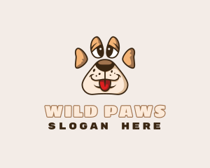 Puppy Pet Paw logo design