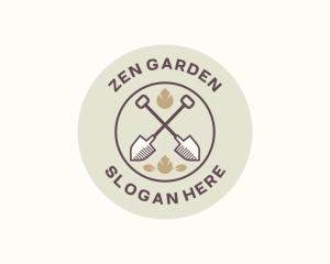 Lawn Gardening Shovel logo design