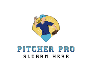 Female Basketball Pitcher logo design