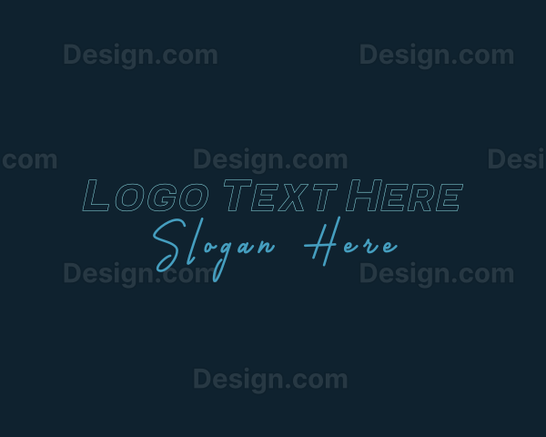 Outline Signature Business Logo