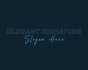 Outline Signature Business logo design