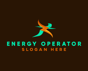 Electric Energy Human logo design