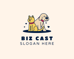 Sitting Cat Dog Pet Logo