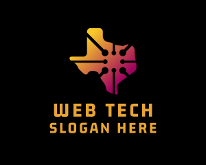 Tech Map Texas logo design