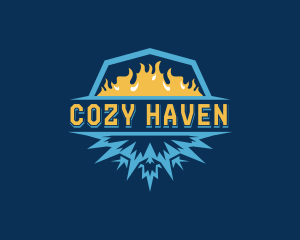 Hot Cold HVAC logo design