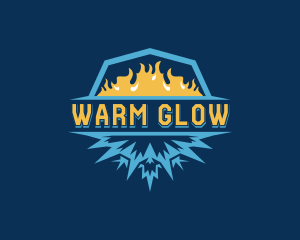 Hot Cold HVAC logo design