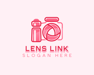 Lens Aperture Camera logo design