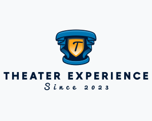 Theater Shield Curtain Ribbon logo