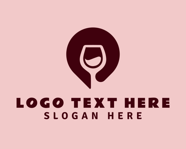 Wine Glass logo example 4