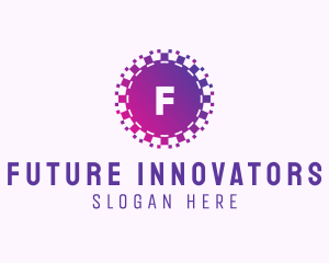 Purple Pixel Tech App logo design