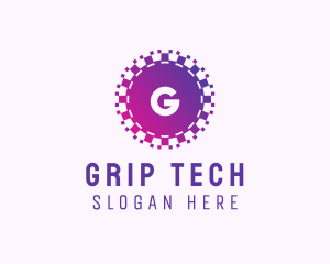 Purple Pixel Tech App logo design