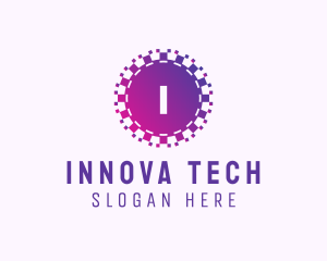 Purple Pixel Tech App logo design