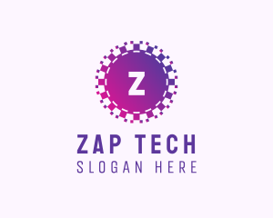 Purple Pixel Tech App logo design