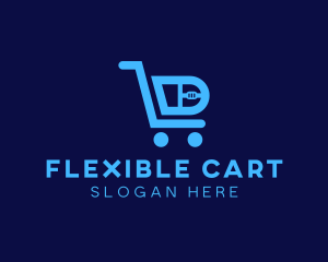 Computer Tech Shopping Cart logo design