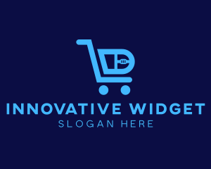 Computer Tech Shopping Cart logo design