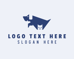 Dog & Kitten Animal logo