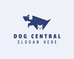 Dog & Kitten Animal logo design