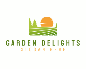 Organic Farming Field logo design