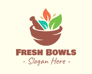 Organic Salad Bowl logo design