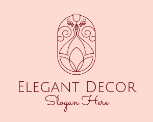 Ornate Decanter Winery logo design