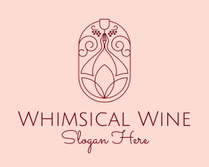 Ornate Decanter Winery logo design