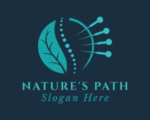 Leaf Spine Acupuncture logo design