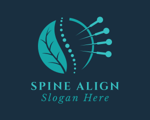 Leaf Spine Acupuncture logo design