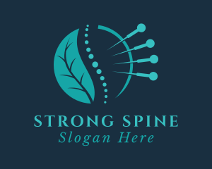 Leaf Spine Acupuncture logo design