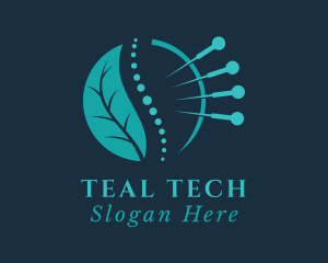 Leaf Spine Acupuncture logo design