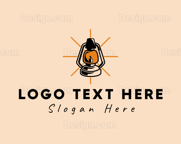 Elegant Antique Lamp Logo