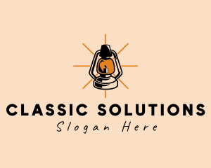 Elegant Antique Lamp logo design