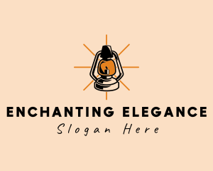 Elegant Antique Lamp logo design