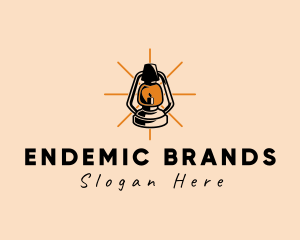 Elegant Antique Lamp logo design