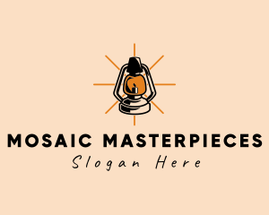 Elegant Antique Lamp logo design